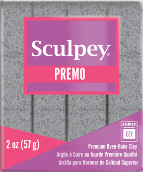 Premo Sculpey Polymer Clay 2 oz -Gray Granite