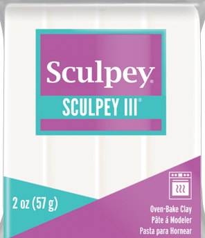 Sculpey III Polymer Clay White 2 oz bar S302 001