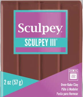 Sculpey III Polymer Clay Chocolate 2 oz bar S302 053