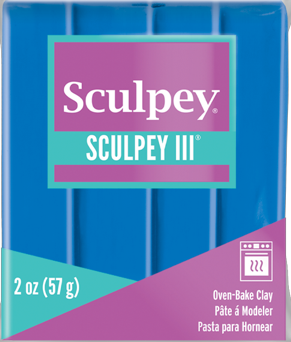 Sculpey III Polymer Clay Blue 2 oz bar S302 063