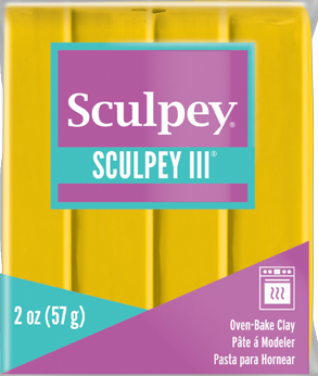 Sculpey III Polymer Clay Yellow 2 oz bar S302 072