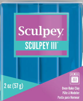 Sculpey III Polymer Clay Turquoise 2 oz bar S302 505