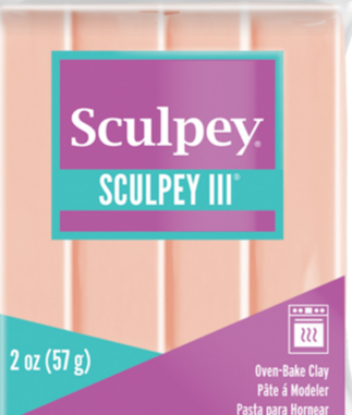 Sculpey III Polymer Clay Peach 2 oz bar  S302 564
