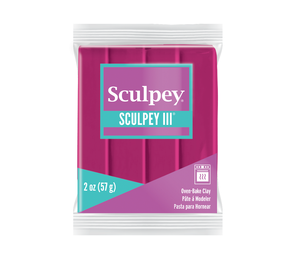 Sculpey III Polymer Clay Berry 2 oz bar  S302 543