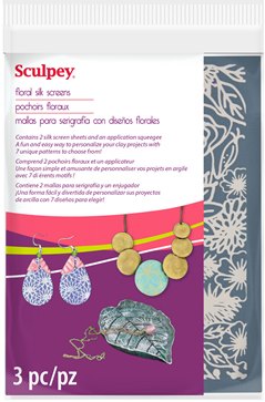 Sculpey Floral Silk Screens #AS2003