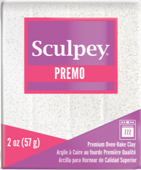 Premo Sculpey®Accents Clay Frost White Glitter 2 oz bar PE02 5057