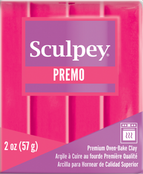 Premo Sculpey® Clay  Fluorescent Pink 2 oz bar PE02 5503