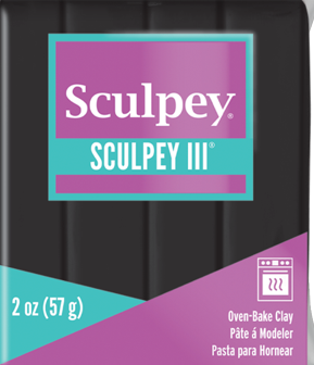 Sculpey III Polymer Clay, Black, 2 oz bar, S302 042
