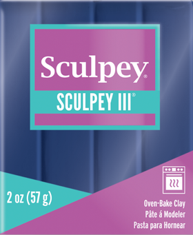 Sculpey III Polymer Clay Navy Pearl 2 oz bar S302 1135
