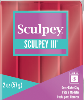 Sculpey III Polymer Clay Deep Red Pearl 2 oz bar S302 1140