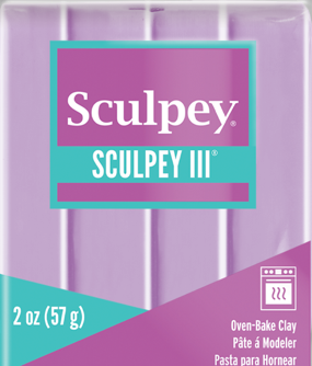 Sculpey III Polymer Clay, Spring Lilac, 2 oz bar.   S302 1216