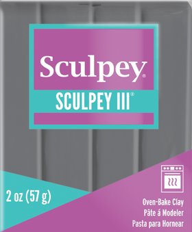Sculpey III Polymer Clay Elephant Gray 2 oz bar  S302 1645