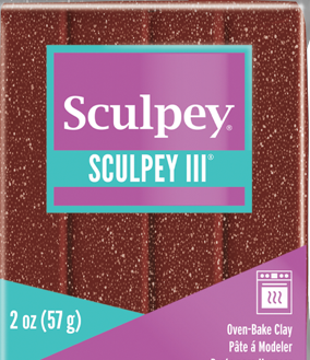 Sculpey III Polymer Clay Garnet Glitter 2 oz bar S302 320