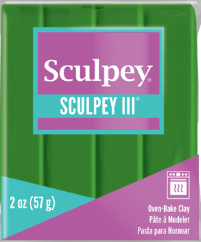 Sculpey III Polymer Clay Leaf Green 2 oz bar S302 322