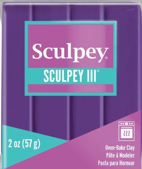 Sculpey III Polymer Clay Purple 2 oz bar S302 513
