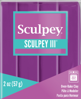 Sculpey III Polymer Clay Violet 2 oz bar S302 515