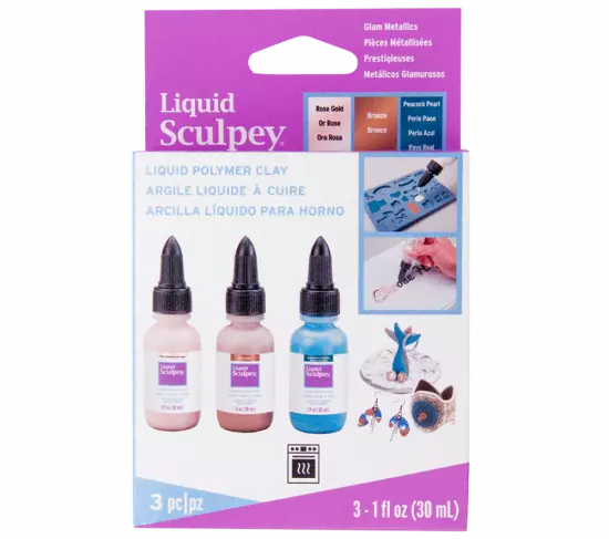 Liquid Sculpey Bakeable Medium – Glam Metallics   ALSGLM1