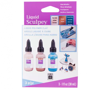 Liquid Sculpey Bakeable Medium – Glam Metallics   ALSGLM1