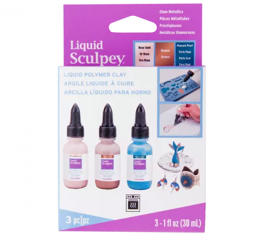 Liquid Sculpey Bakeable Medium – Glam Metallics   ALSGLM1