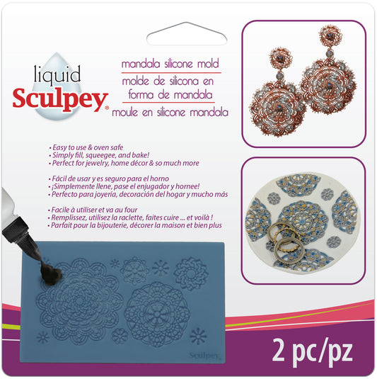 Sculpey Mandala Silicone Bakeable Mold APM49 Discontinued
