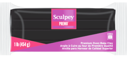 Premo Sculpey® Clay Black, 1 pound bar, PE1 5042 - SculpeyProducts.com