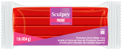 Premo Sculpey! Clay Cadmium Red Hue, 1 Pound Bar, PE1 5382 - SculpeyProducts.com