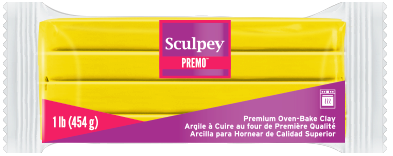 Premo Sculpey! Cadmium Yellow Hue, 1 Pound Bar, PE1 5572 - SculpeyProducts.com