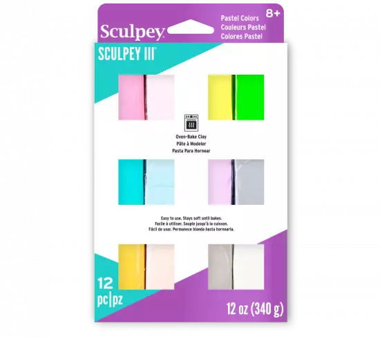 Sculpey III Multipack, Pearls &Pastels  12 x 1 oz.  S3 VMP-6