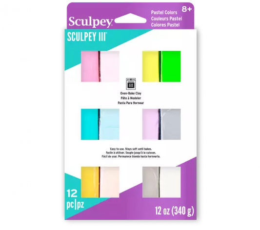 Sculpey III Multipack, Pearls &Pastels  12 x 1 oz.  S3 VMP-6