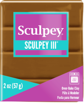Sculpey III Polymer Clay,  Hazelnut, 2 oz bar.   S302 1657 - SculpeyProducts.com