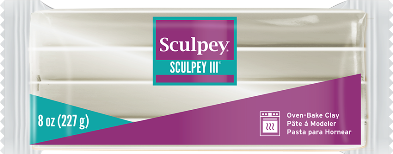 Sculpey III, Pearl, 8 oz block, S308 1101 New Color