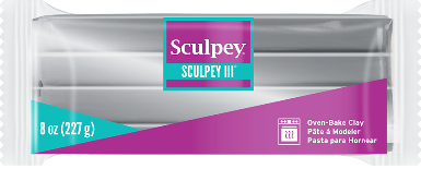 Sculpey III, Silver, 8 oz block, S308 1130 New Color