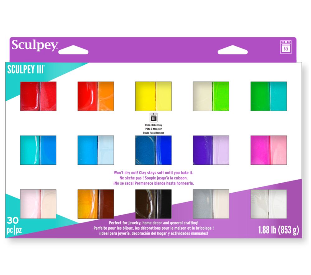 Sculpey III Sampler Pack 30 x 1 oz  S3 30-1